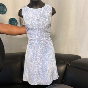 Forever 21 A-Line Sleeveless Mini Dress White and Blue